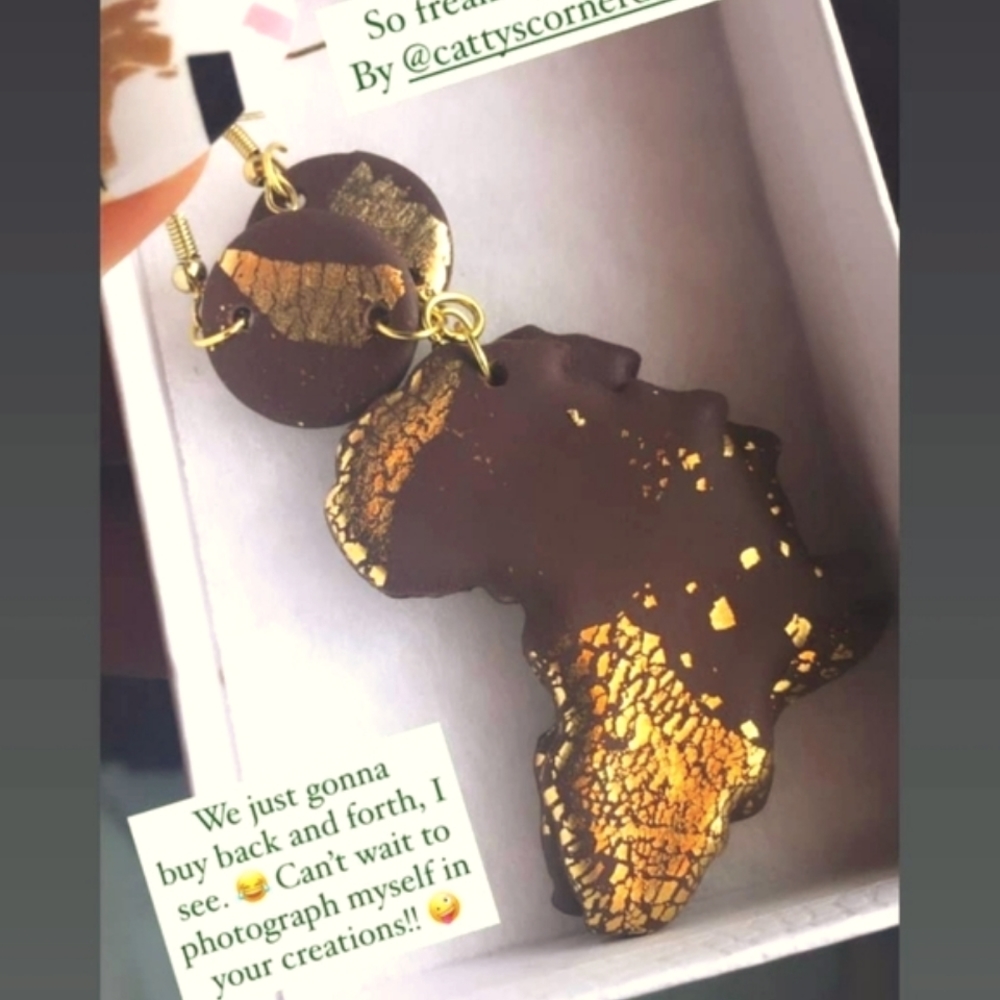 Brown Africa Earrings